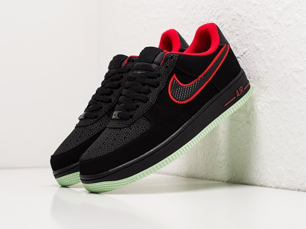 Nike air force red and black best sale