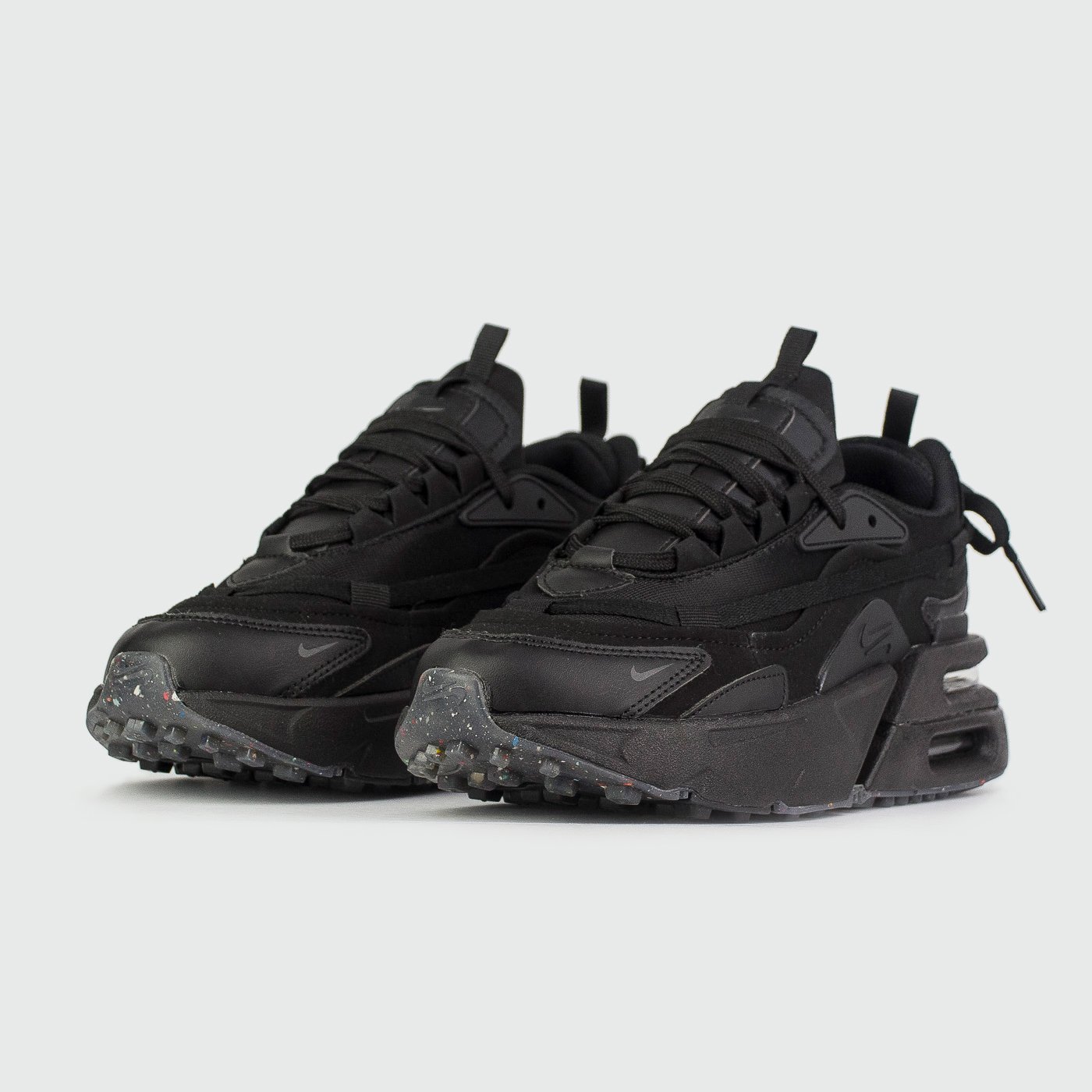 Air max react triple black hotsell